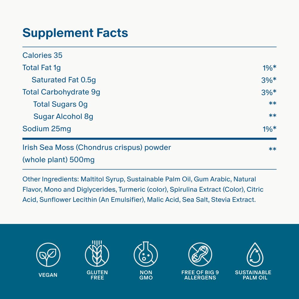 Irish Sea Moss Chews Facts Image