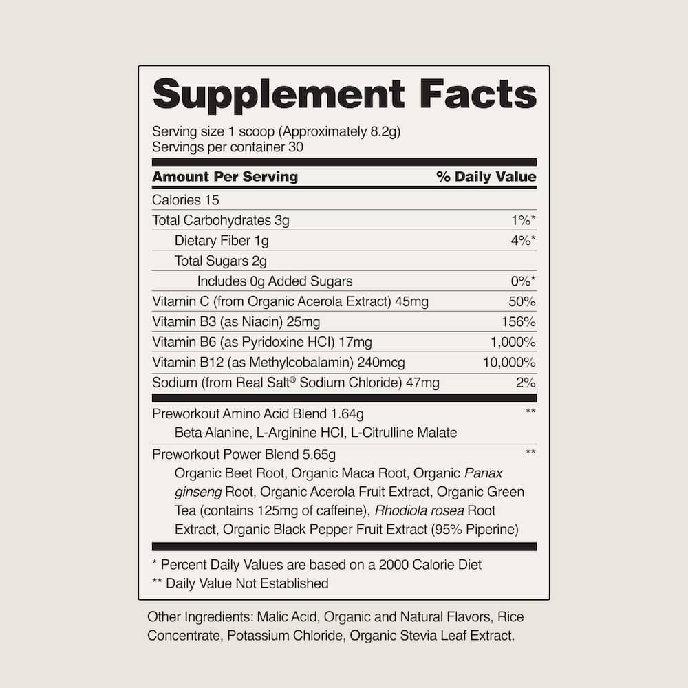 Nitric Oxide Organic Beets Pre-Workout Facts Image
