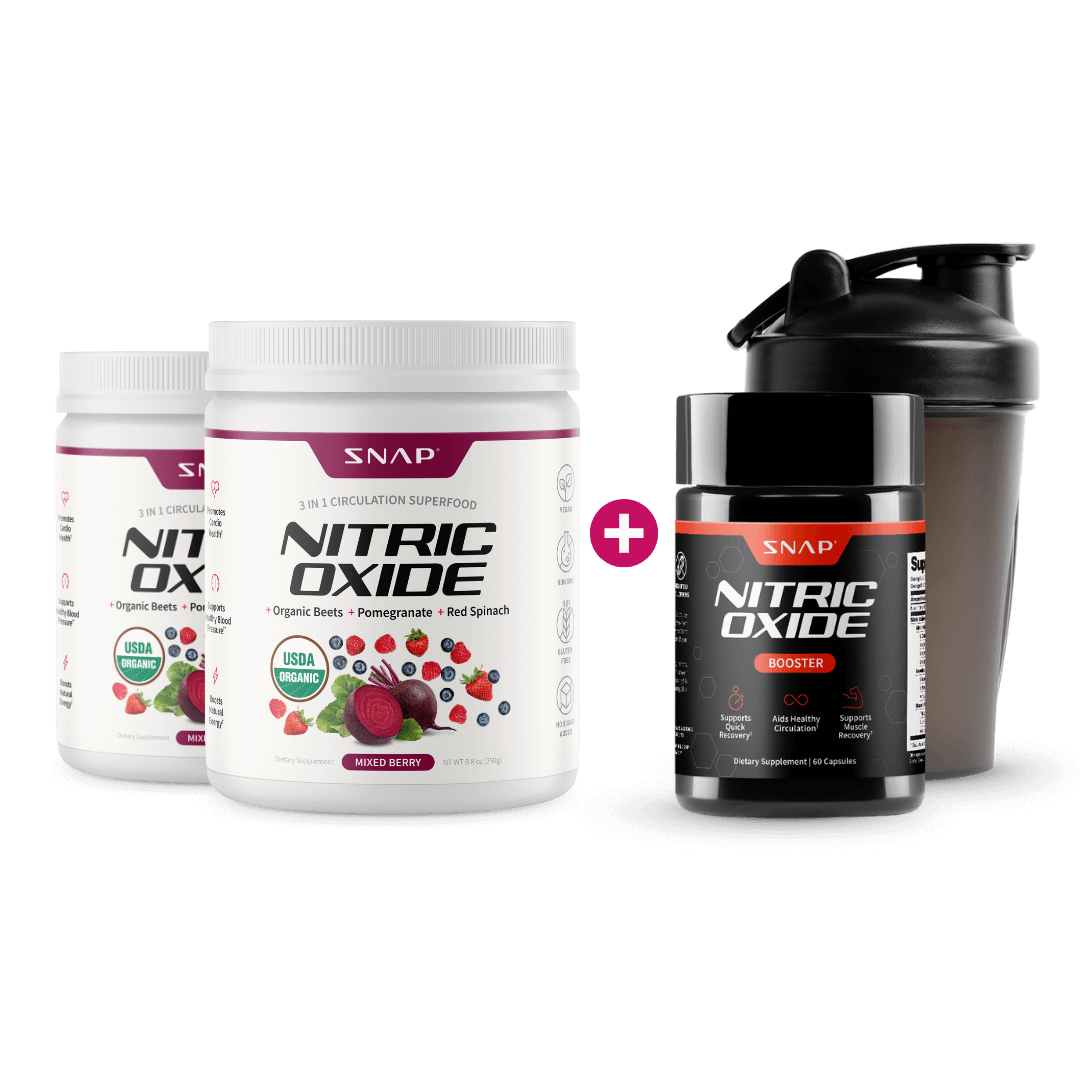 Nitric Oxide Boost Package with FREE Shaker – Snap Supplements