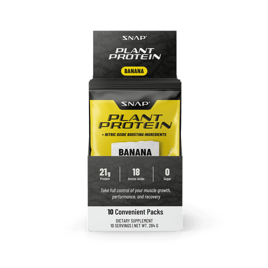 Plant Protein with Nitric Oxide Booster Stick Pack (10ct) - Banana