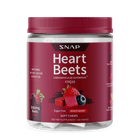 Masticables de remolacha con forma de corazón