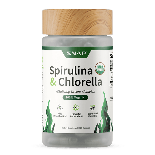 Espirulina + clorella: complejo de verduras alcalinizantes