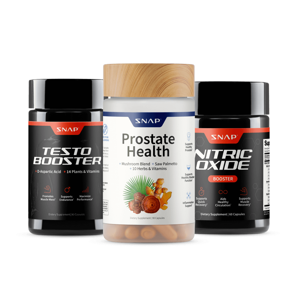 Prostate Health + Nitric Oxide + Testo Booster Bundle