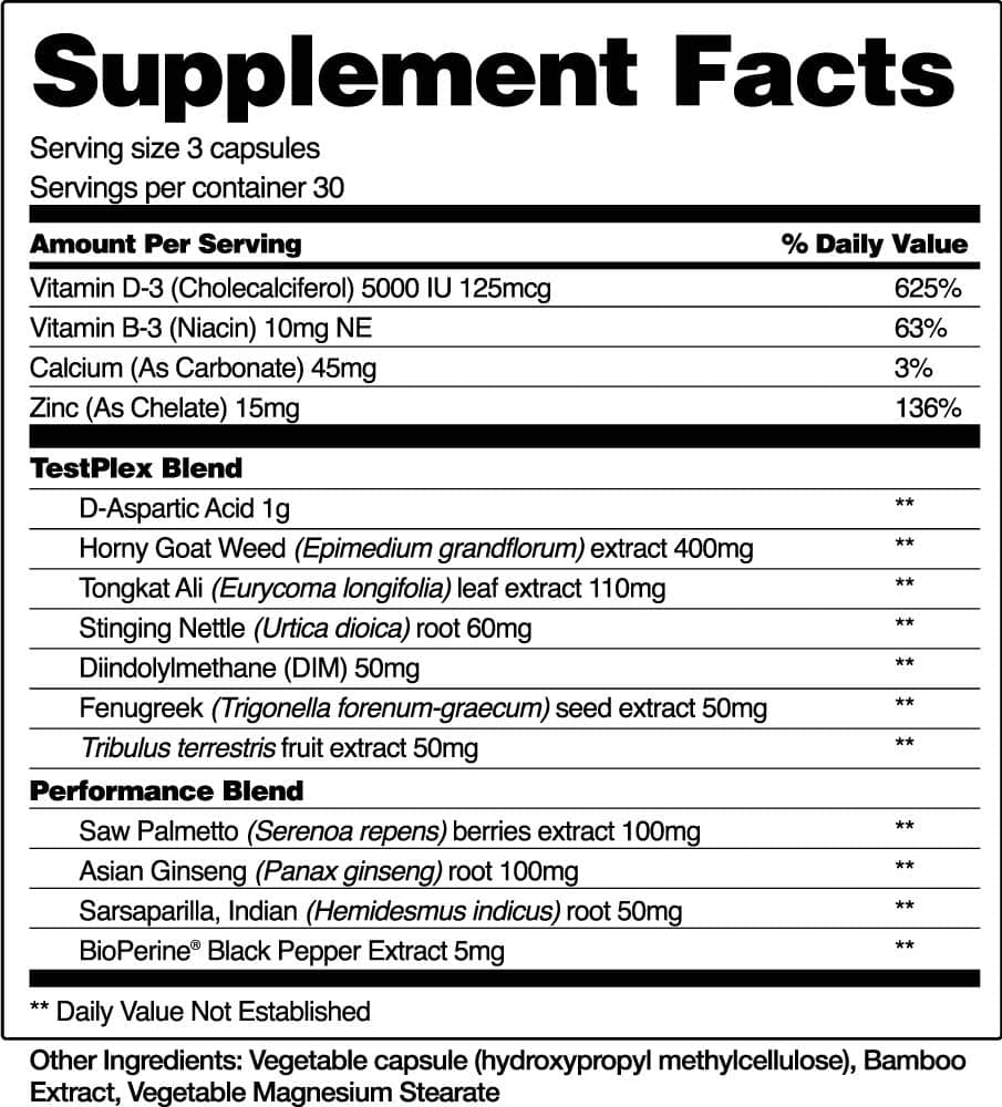 Testo Booster (90ct) Facts Image